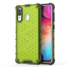 Silicone Transparent Frame Case Cover 360 Degrees AM1 for Samsung Galaxy A30 Green