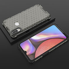 Silicone Transparent Frame Case Cover 360 Degrees AM1 for Samsung Galaxy M01s Black