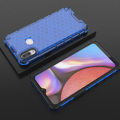 Silicone Transparent Frame Case Cover 360 Degrees AM1 for Samsung Galaxy M01s Blue