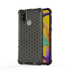 Silicone Transparent Frame Case Cover 360 Degrees AM1 for Samsung Galaxy M30s Black