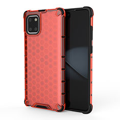 Silicone Transparent Frame Case Cover 360 Degrees AM1 for Samsung Galaxy Note 10 Lite Red