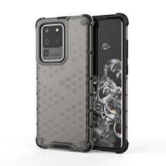 Silicone Transparent Frame Case Cover 360 Degrees AM1 for Samsung Galaxy S20 Ultra Black