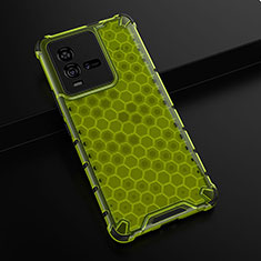 Silicone Transparent Frame Case Cover 360 Degrees AM1 for Vivo iQOO 9T 5G Green