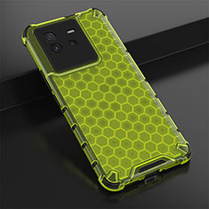 Silicone Transparent Frame Case Cover 360 Degrees AM1 for Vivo iQOO Neo6 5G Green