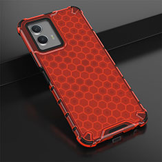 Silicone Transparent Frame Case Cover 360 Degrees AM1 for Vivo iQOO U5 5G Red