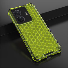 Silicone Transparent Frame Case Cover 360 Degrees AM1 for Vivo iQOO Z6 Pro 5G Green