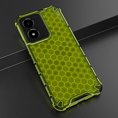 Silicone Transparent Frame Case Cover 360 Degrees AM1 for Vivo Y02S Green