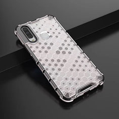 Silicone Transparent Frame Case Cover 360 Degrees AM1 for Vivo Y12 White