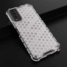 Silicone Transparent Frame Case Cover 360 Degrees AM1 for Vivo Y12G White