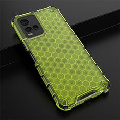 Silicone Transparent Frame Case Cover 360 Degrees AM1 for Vivo Y21a Green