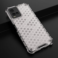 Silicone Transparent Frame Case Cover 360 Degrees AM1 for Vivo Y21e White