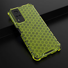 Silicone Transparent Frame Case Cover 360 Degrees AM1 for Vivo Y31 (2021) Green