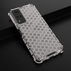 Silicone Transparent Frame Case Cover 360 Degrees AM1 for Vivo Y31 (2021) White