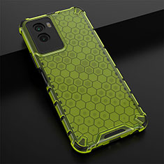 Silicone Transparent Frame Case Cover 360 Degrees AM1 for Vivo Y55s (2021) Green