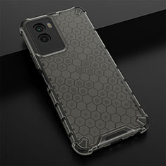 Silicone Transparent Frame Case Cover 360 Degrees AM1 for Vivo Y72t Black