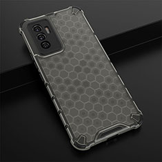 Silicone Transparent Frame Case Cover 360 Degrees AM1 for Vivo Y75 4G Black