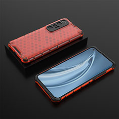 Silicone Transparent Frame Case Cover 360 Degrees AM1 for Xiaomi Mi 10S 5G Red