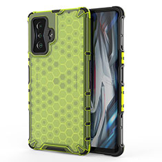 Silicone Transparent Frame Case Cover 360 Degrees AM1 for Xiaomi Redmi K50 Gaming 5G Green