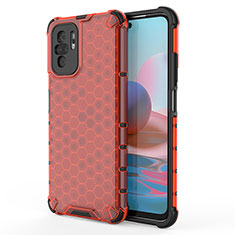 Silicone Transparent Frame Case Cover 360 Degrees AM1 for Xiaomi Redmi Note 11 SE India 4G Red