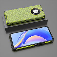 Silicone Transparent Frame Case Cover 360 Degrees AM2 for Huawei Enjoy 50 Pro Green