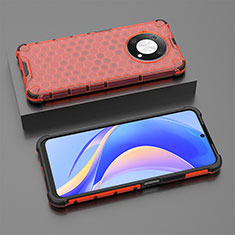 Silicone Transparent Frame Case Cover 360 Degrees AM2 for Huawei Enjoy 50 Pro Red