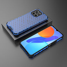 Silicone Transparent Frame Case Cover 360 Degrees AM2 for Huawei Honor X6 5G Blue