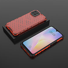 Silicone Transparent Frame Case Cover 360 Degrees AM2 for Huawei Nova 8 SE 4G Red