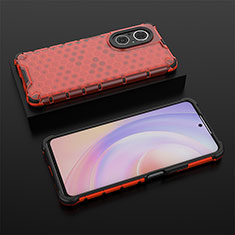 Silicone Transparent Frame Case Cover 360 Degrees AM2 for Huawei Nova 9 SE Red