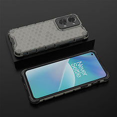 Silicone Transparent Frame Case Cover 360 Degrees AM2 for OnePlus Nord 2T 5G Black