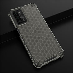 Silicone Transparent Frame Case Cover 360 Degrees AM2 for Oppo A53s 5G Black