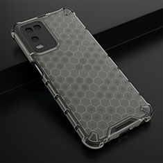 Silicone Transparent Frame Case Cover 360 Degrees AM2 for Oppo A54 4G Black