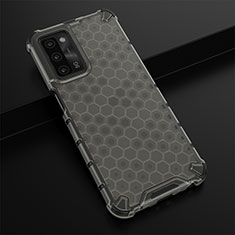 Silicone Transparent Frame Case Cover 360 Degrees AM2 for Oppo A56 5G Black