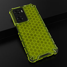 Silicone Transparent Frame Case Cover 360 Degrees AM2 for Oppo A57 4G Green