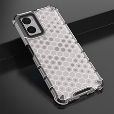 Silicone Transparent Frame Case Cover 360 Degrees AM2 for Oppo A76 White