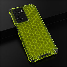 Silicone Transparent Frame Case Cover 360 Degrees AM2 for Oppo A77 4G Green