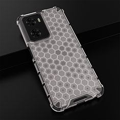 Silicone Transparent Frame Case Cover 360 Degrees AM2 for Oppo A77s White