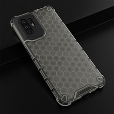 Silicone Transparent Frame Case Cover 360 Degrees AM2 for Oppo A94 5G Black