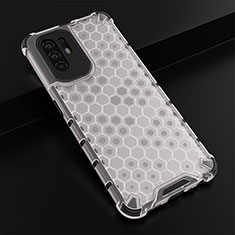 Silicone Transparent Frame Case Cover 360 Degrees AM2 for Oppo A94 5G White