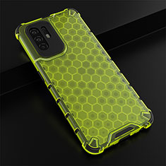 Silicone Transparent Frame Case Cover 360 Degrees AM2 for Oppo A95 5G Green