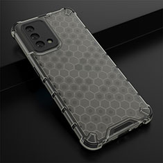 Silicone Transparent Frame Case Cover 360 Degrees AM2 for Oppo F19 Black