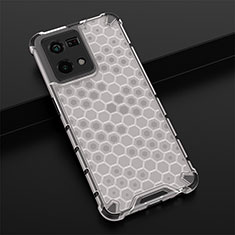 Silicone Transparent Frame Case Cover 360 Degrees AM2 for Oppo F21 Pro 4G White