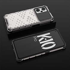 Silicone Transparent Frame Case Cover 360 Degrees AM2 for Oppo K10 Pro 5G White