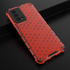 Silicone Transparent Frame Case Cover 360 Degrees AM2 for Oppo K9 5G Red