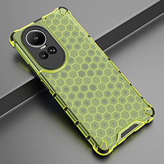 Silicone Transparent Frame Case Cover 360 Degrees AM2 for Oppo Reno10 Pro 5G Green