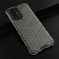 Silicone Transparent Frame Case Cover 360 Degrees AM2 for Oppo Reno5 Z 5G Black