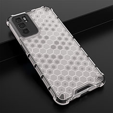 Silicone Transparent Frame Case Cover 360 Degrees AM2 for Oppo Reno6 5G White