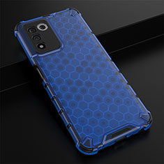 Silicone Transparent Frame Case Cover 360 Degrees AM2 for Realme 9 SE 5G Blue