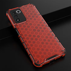 Silicone Transparent Frame Case Cover 360 Degrees AM2 for Realme 9 SE 5G Red