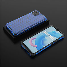 Silicone Transparent Frame Case Cover 360 Degrees AM2 for Realme C20 Blue