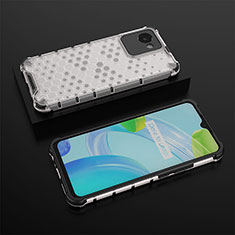 Silicone Transparent Frame Case Cover 360 Degrees AM2 for Realme C30 White